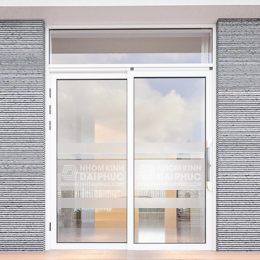 CỬA TRƯỢT QUAY 2 CÁNH MÀU TRẮNG