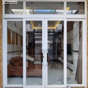 CỬA TRƯỢT QUAY 4 CÁNH MÀU TRẮNG