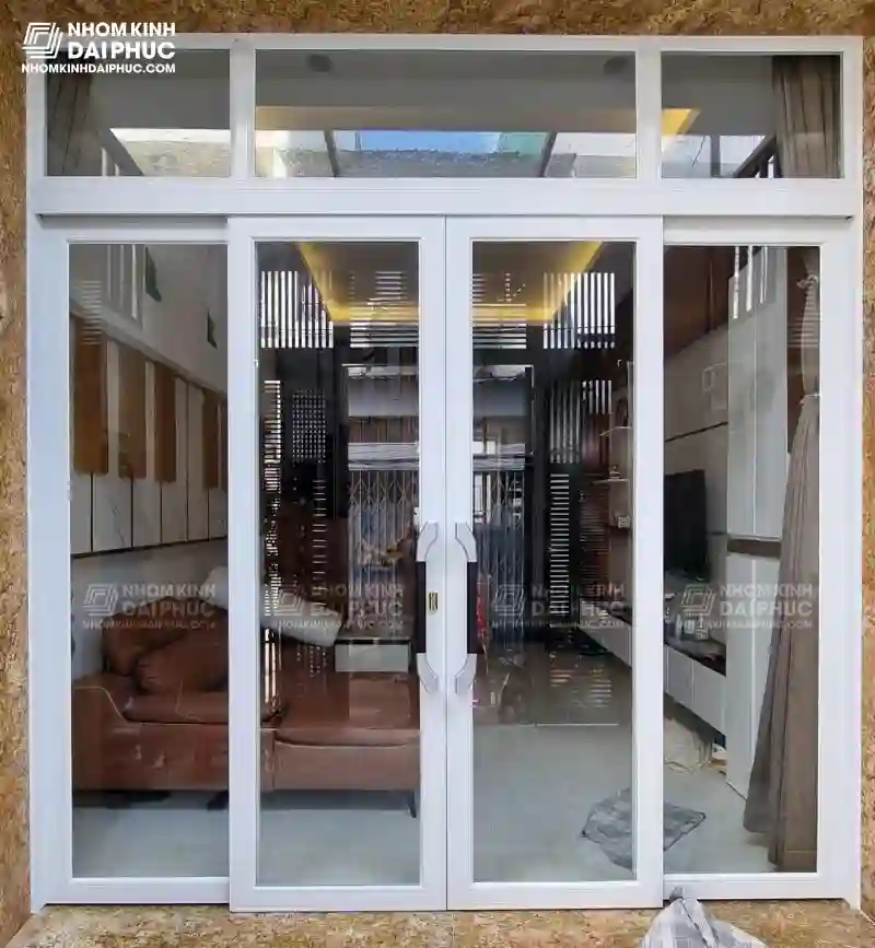 CỬA TRƯỢT QUAY 4 CÁNH MÀU TRẮNG